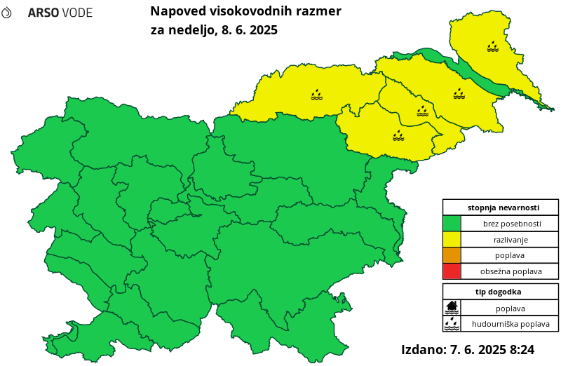 Napoved hidrološka za dan2 - slika 